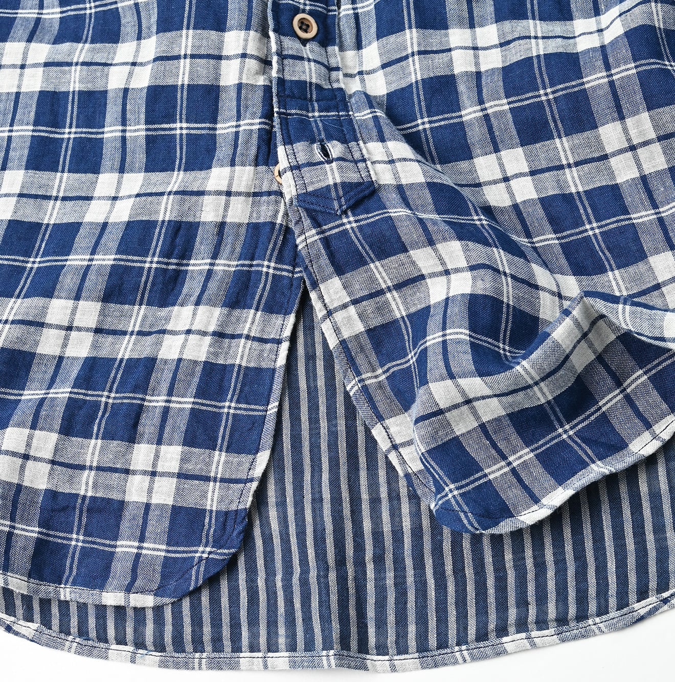 Indigo Fuwafuwa Double Woven 908 Loafer Shirt