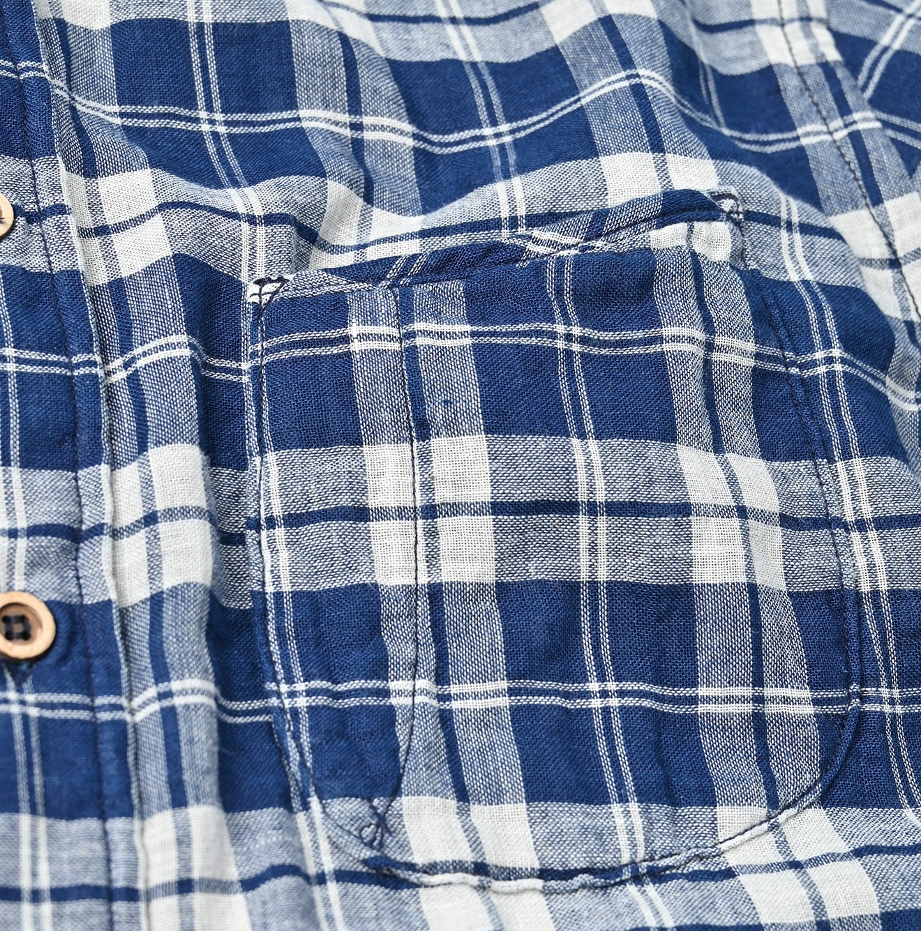 Indigo Fuwafuwa Double Woven 908 Loafer Shirt