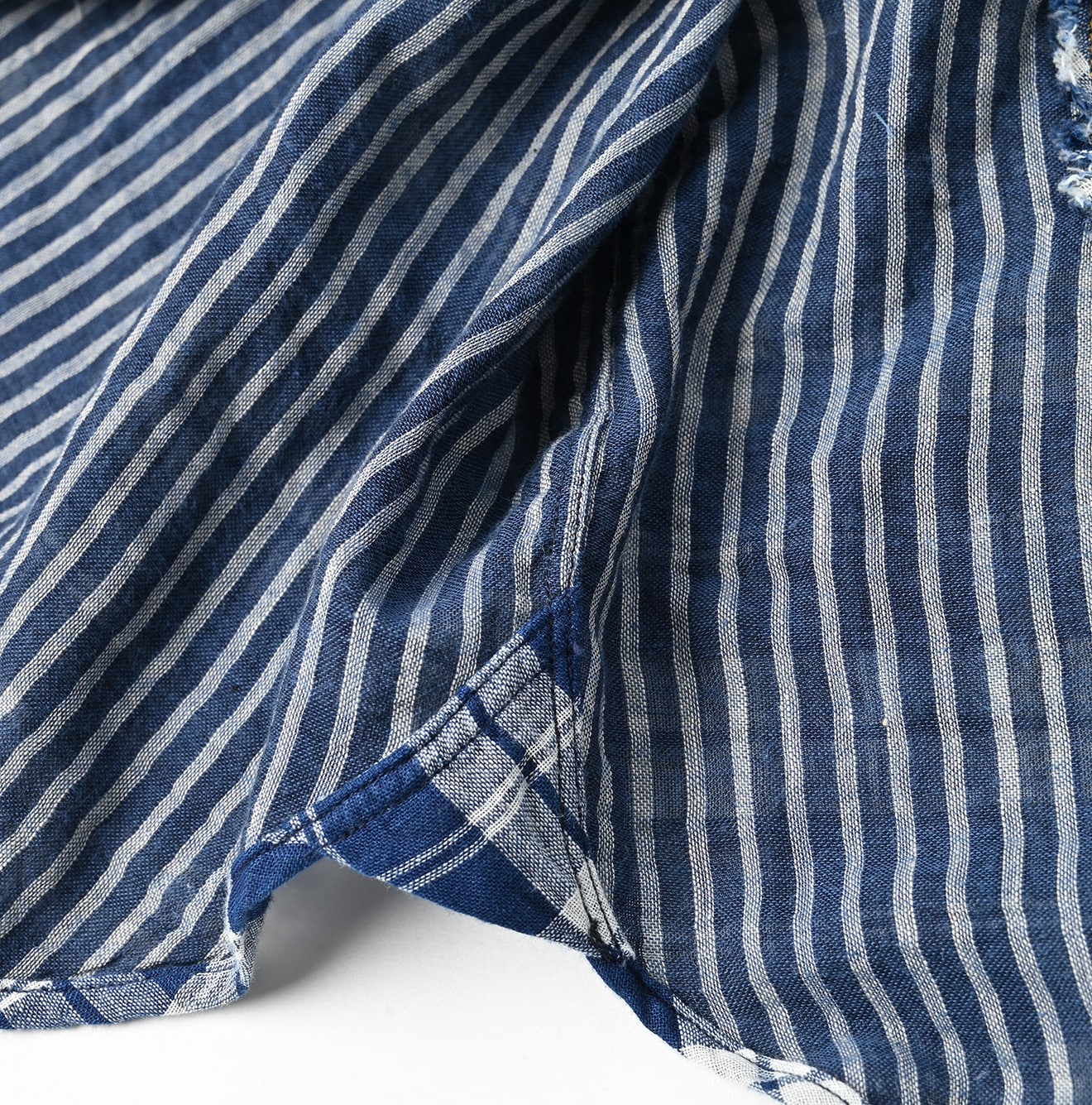 Indigo Fuwafuwa Double Woven 908 Loafer Shirt