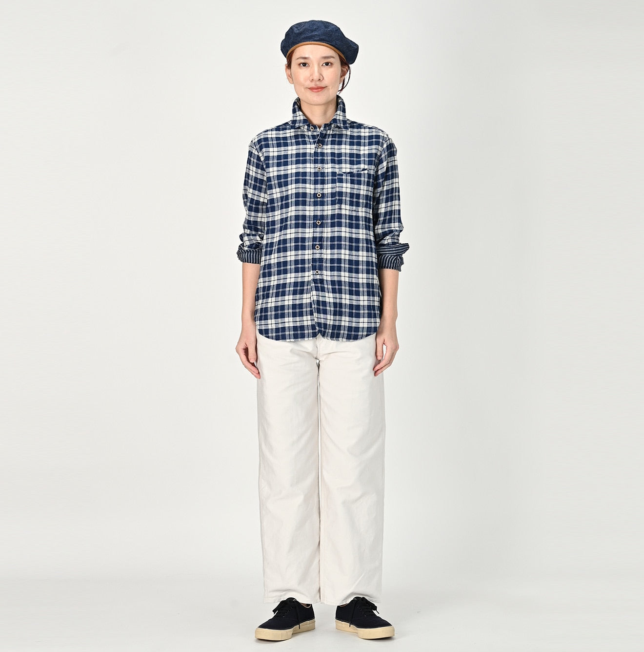 Indigo Fuwafuwa Double Woven 908 Loafer Shirt