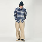 Indigo Fuwafuwa Double Woven 908 Loafer Shirt