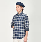 Indigo Fuwafuwa Double Woven 908 Loafer Shirt