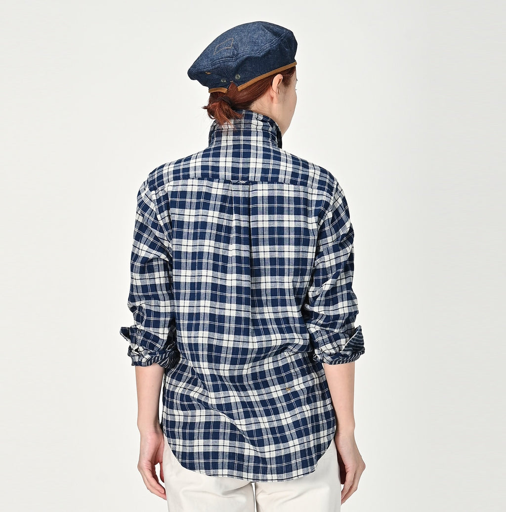 Indigo Fuwafuwa Double Woven 908 Loafer Shirt