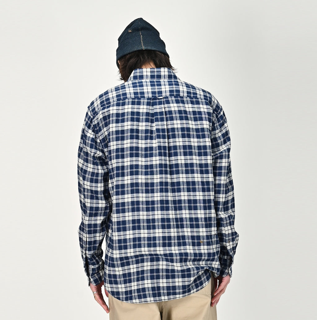 Indigo Fuwafuwa Double Woven 908 Loafer Shirt