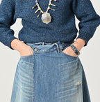 Rye Mugi Denim Crossover Skirt Sei Detail