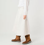 Rye Mugi Denim Crossover Skirt White Itchora Female Model