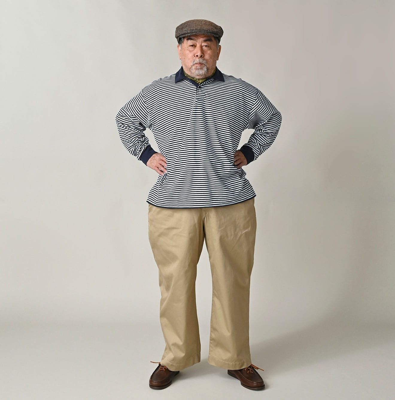 Double Thread Chino Charlotte Baggy Male Model