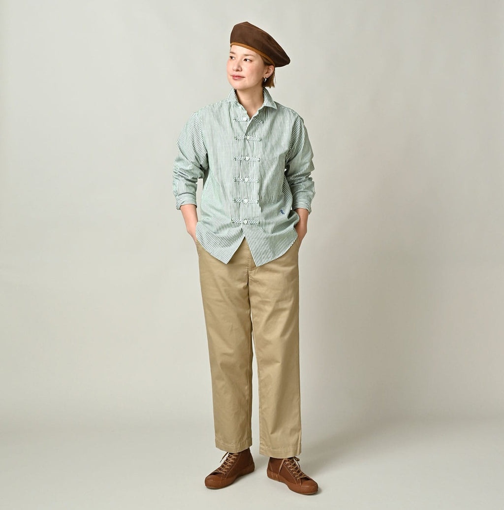 Double Thread Chino 908 Crosby Slacks Female Model
