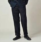 Indigo Double Thread Chino 908 Crosby Slacks Female Model