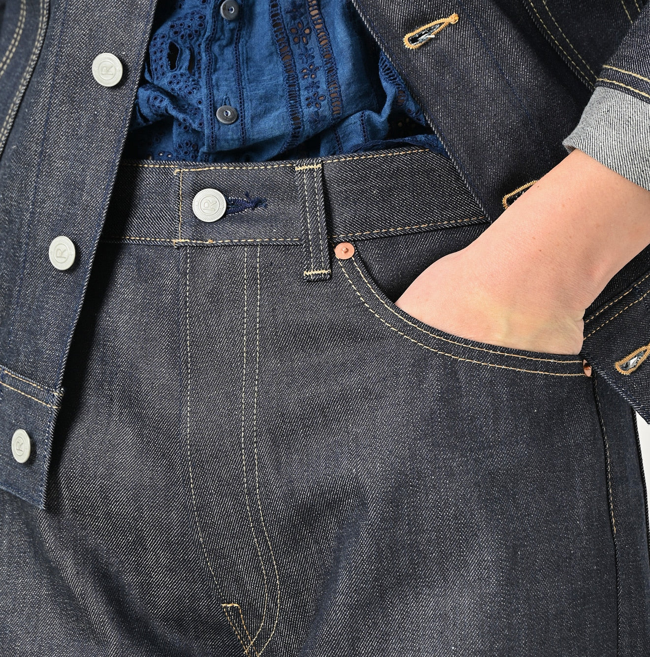 Rye Mugi Denim Charlotte 5 Itchora Detail