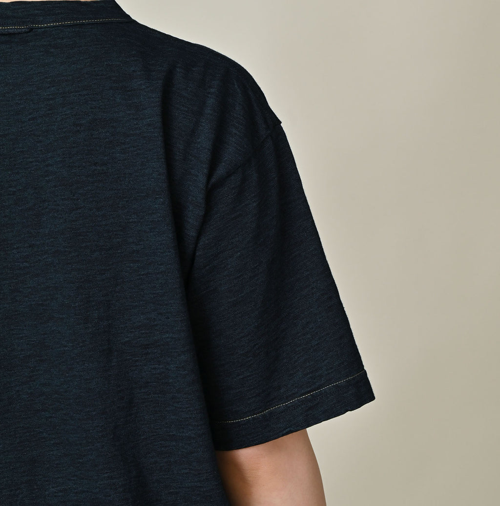 Indigo Tenjiku 908 Ocean T-shirt Detail
