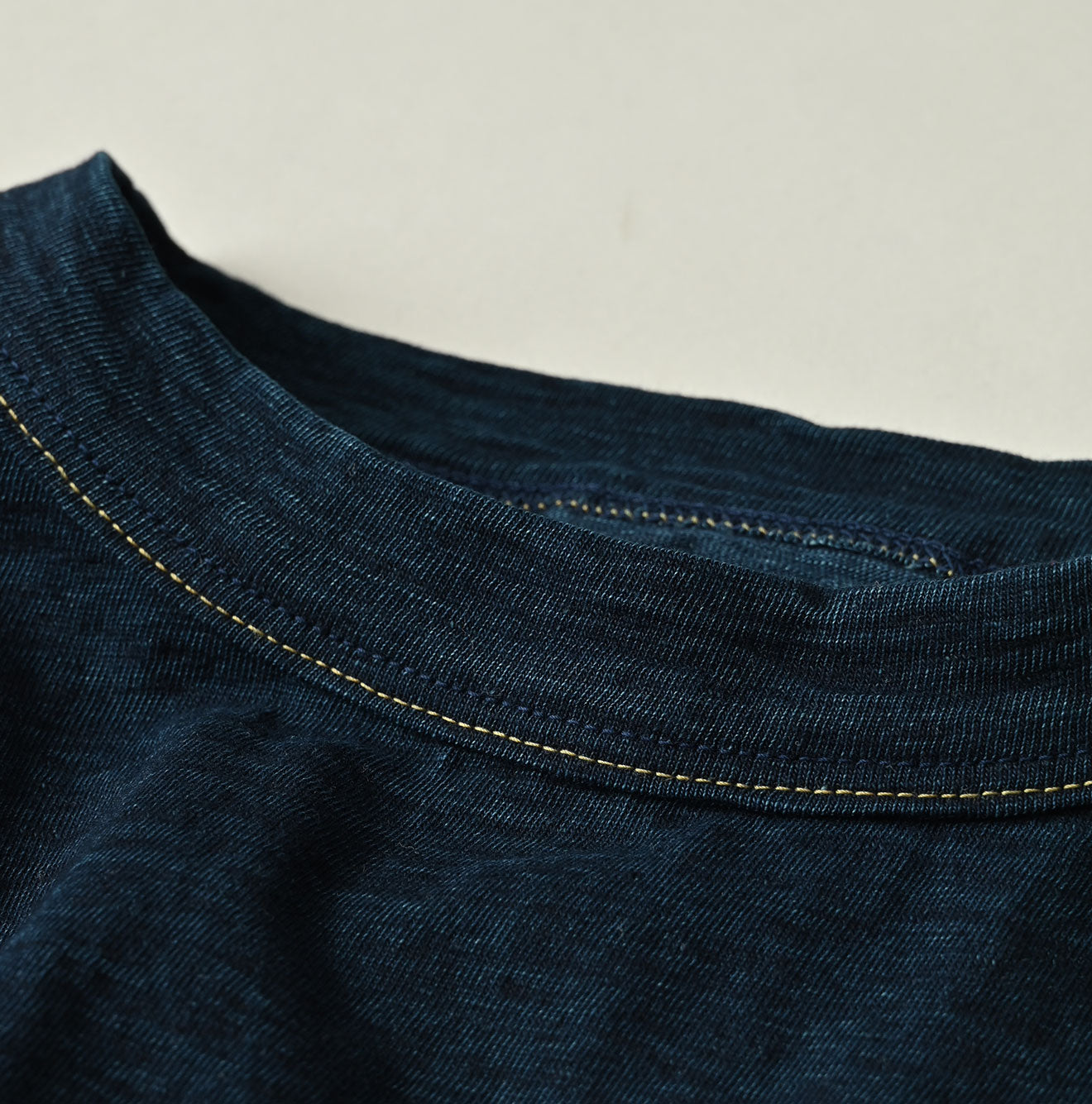 Indigo Tenjiku 908 Ocean T-shirt Detail