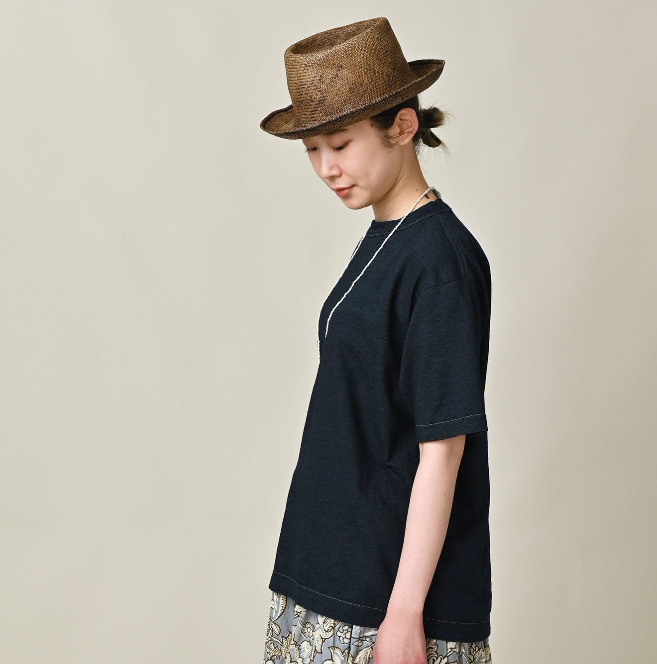 Indigo Tenjiku 908 Ocean T-shirt Female Model