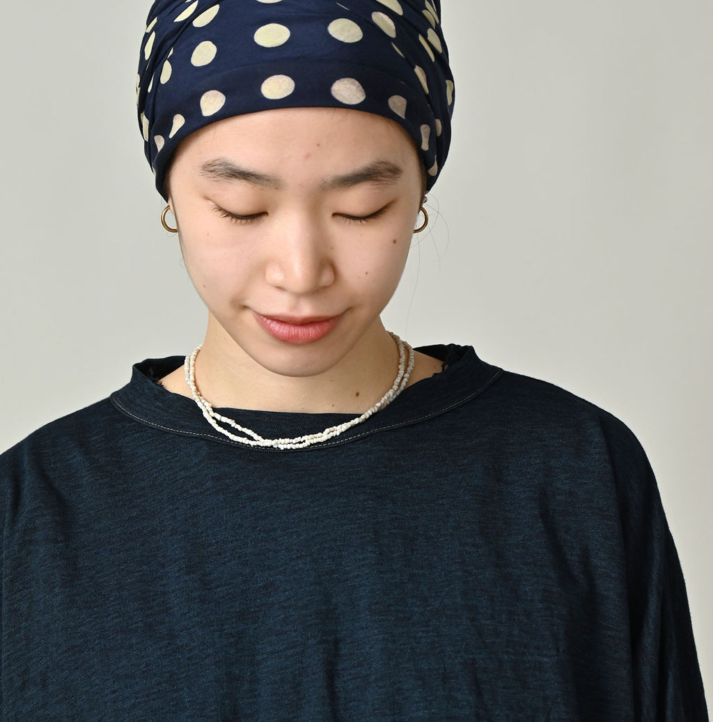 Indigo Tenjiku Big Slit T-shirt Detail