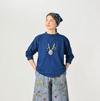 Indigo Long Sleeve 908 Ocean T-shirt Nou Female Model