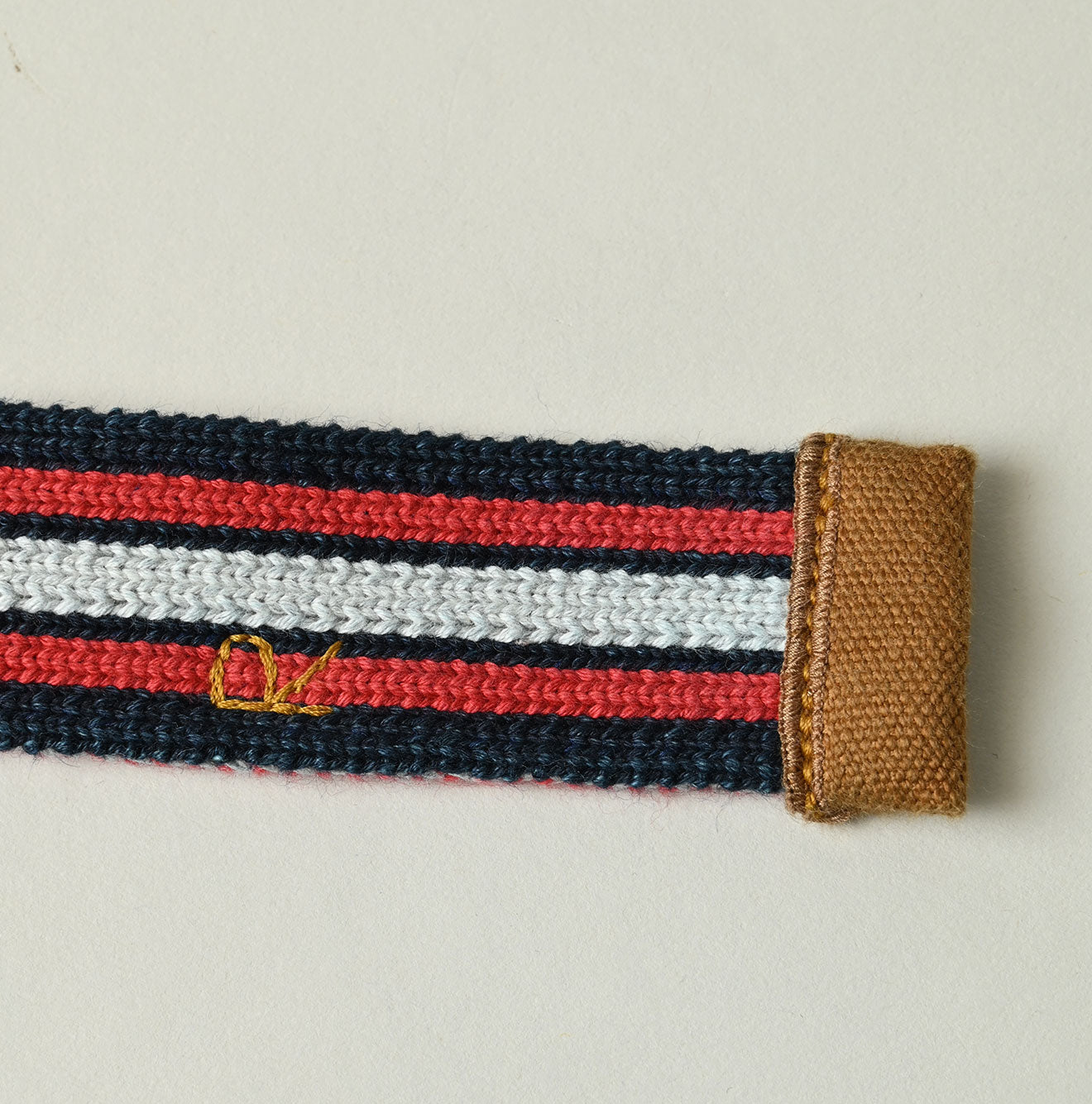 Indigo Regiment Knit Belt Detail