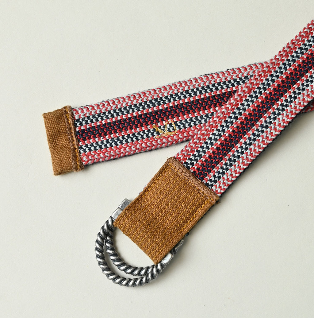 Indigo Regiment Knit Belt Detail