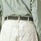 Regiment Knit Belt Linen Female Model