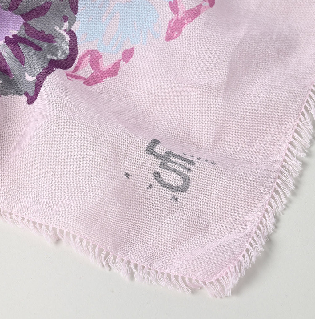 Gauze Flower Wreath Furoshiki Detail