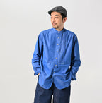 Miko 908 Loafer Pintuck Stand Collar Shirt Male Model
