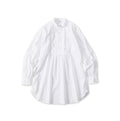 Supima Batiste Tuck Stand Collar Shirt White