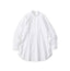 Supima Batiste Tuck Stand Collar Shirt White