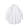 Supima Batiste Tuck Stand Collar Shirt White