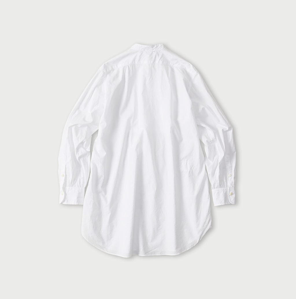 Supima Batiste Tuck Stand Collar Shirt Back