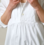 Supima Batiste Tuck Stand Collar Shirt Detail