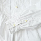 Supima Batiste Tuck Stand Collar Shirt Detail