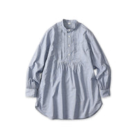 Supima Batiste Tuck Stand Collar Shirt