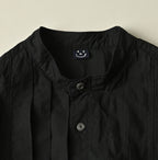 Supima Batiste Tuck Stand Collar Shirt Detail
