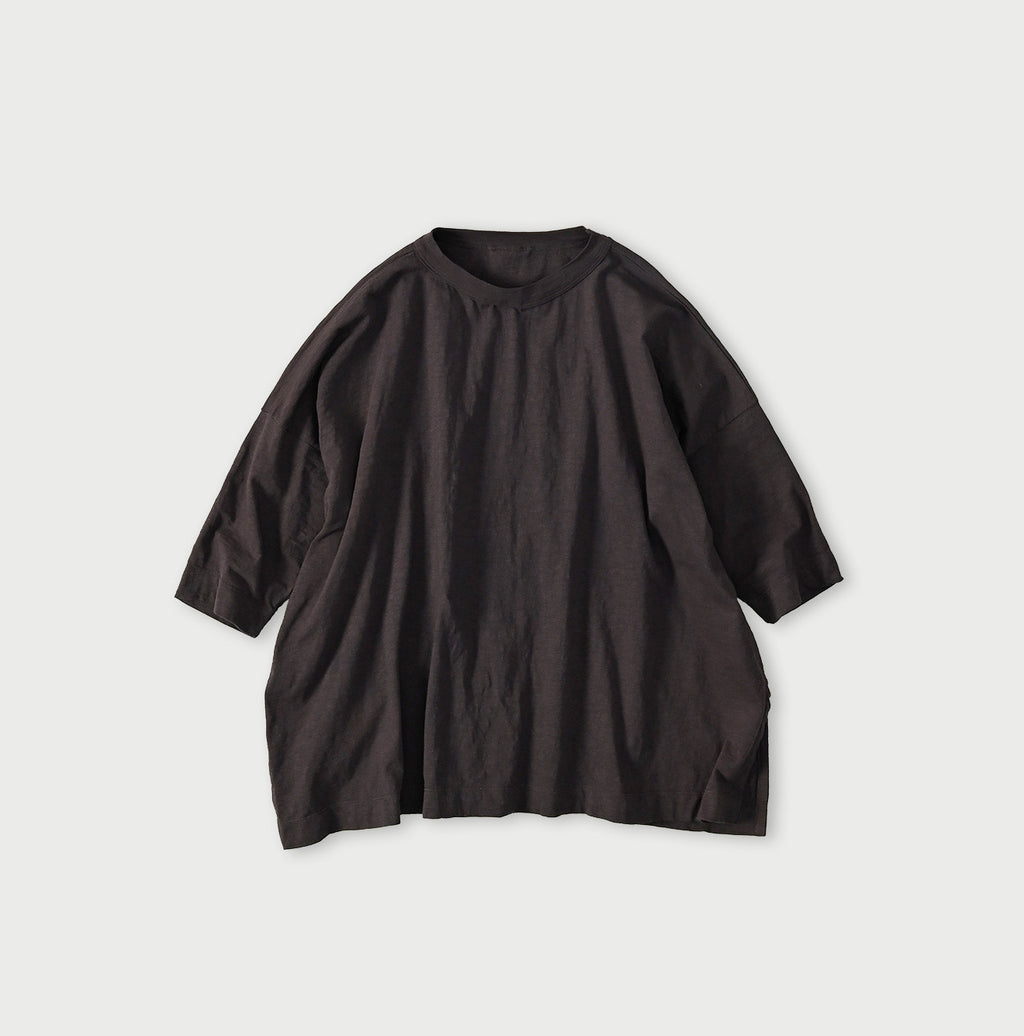Tenjiku Big Slit T-shirt Sumi Black