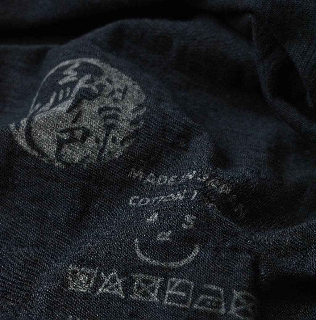 Indigo Tenjiku Big Slit T-shirt Detail