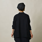 Indigo Tenjiku Big Slit T-shirt Female Model
