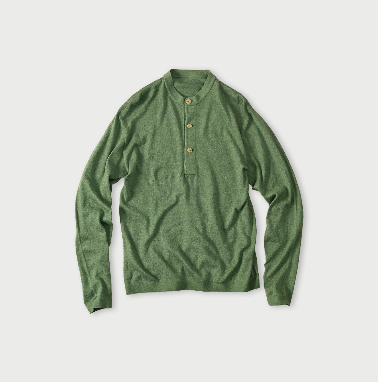 Whole Super Gauze 908 Henley Yellow Green Moku