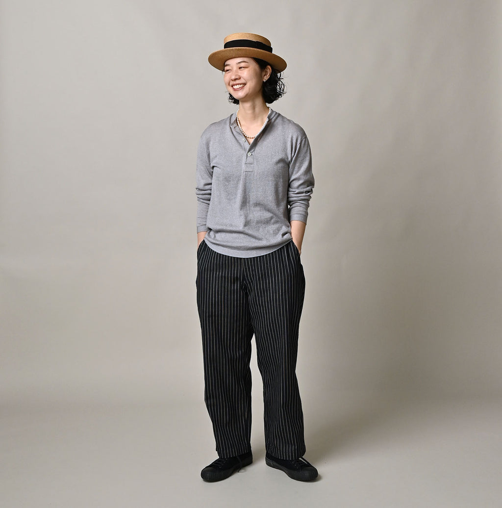 Whole Super Gauze 908 Henley Female Model