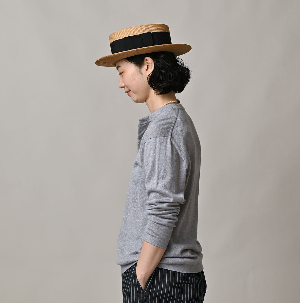 Whole Super Gauze 908 Henley Female Model