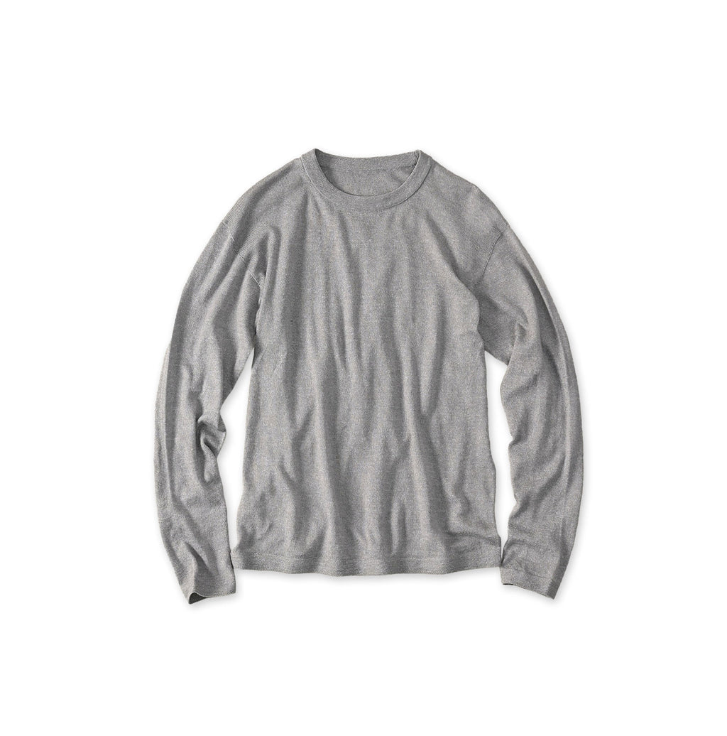 Whole Super Gauze 908 Crew Gray Moku