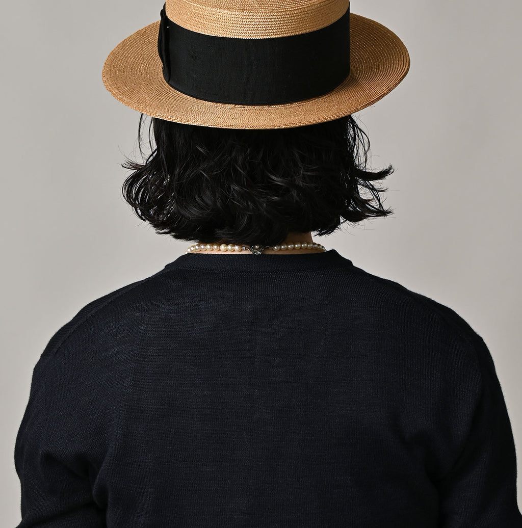 Indigo Whole Super Gauze 908 Crew Detail