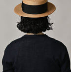 Indigo Whole Super Gauze 908 Crew Detail