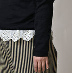 Indigo Whole Super Gauze 908 Crew Detail