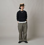 Indigo Whole Super Gauze 908 Crew Female Model