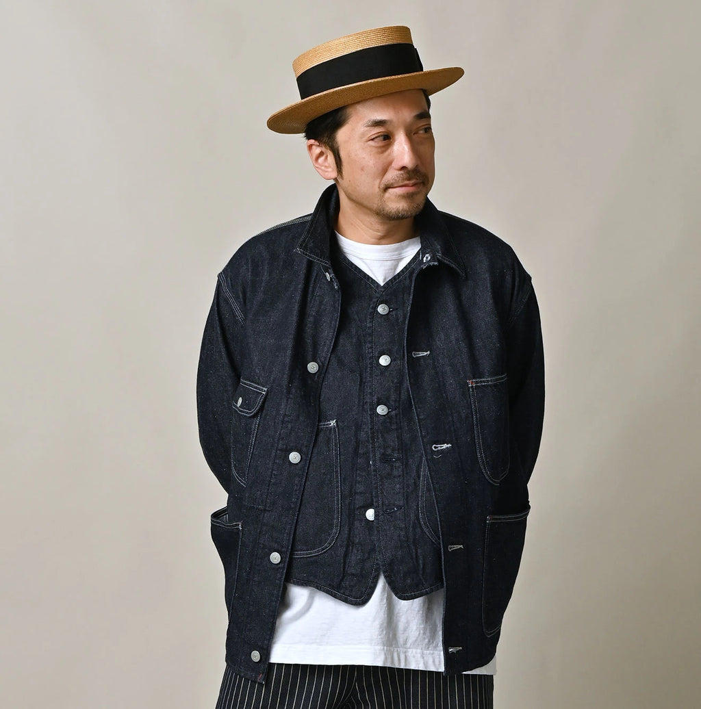 9.4oz Denim 908 Ocean Coverall Nou Male Model