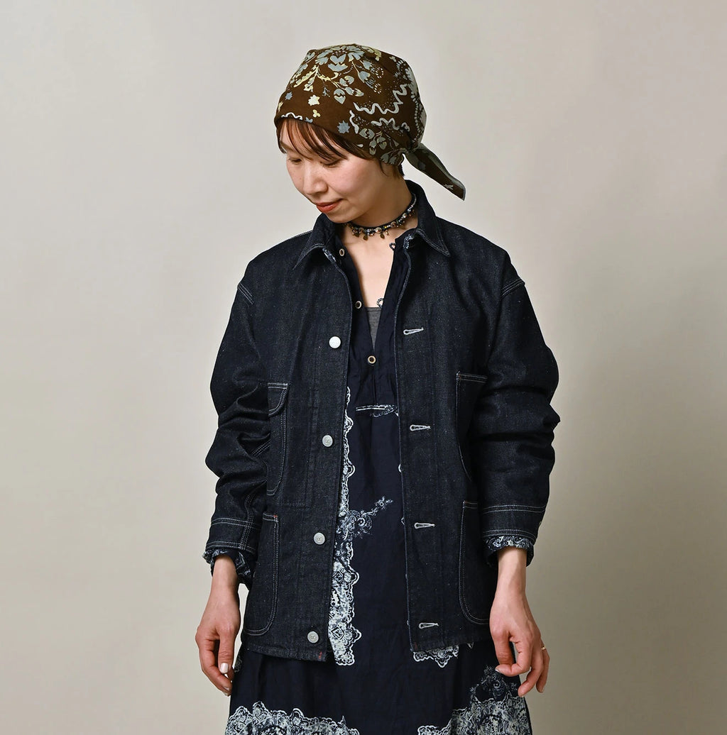 9.4oz Denim 908 Ocean Coverall Nou Female Model