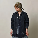 9.4oz Denim 908 Ocean Coverall Nou Female Model