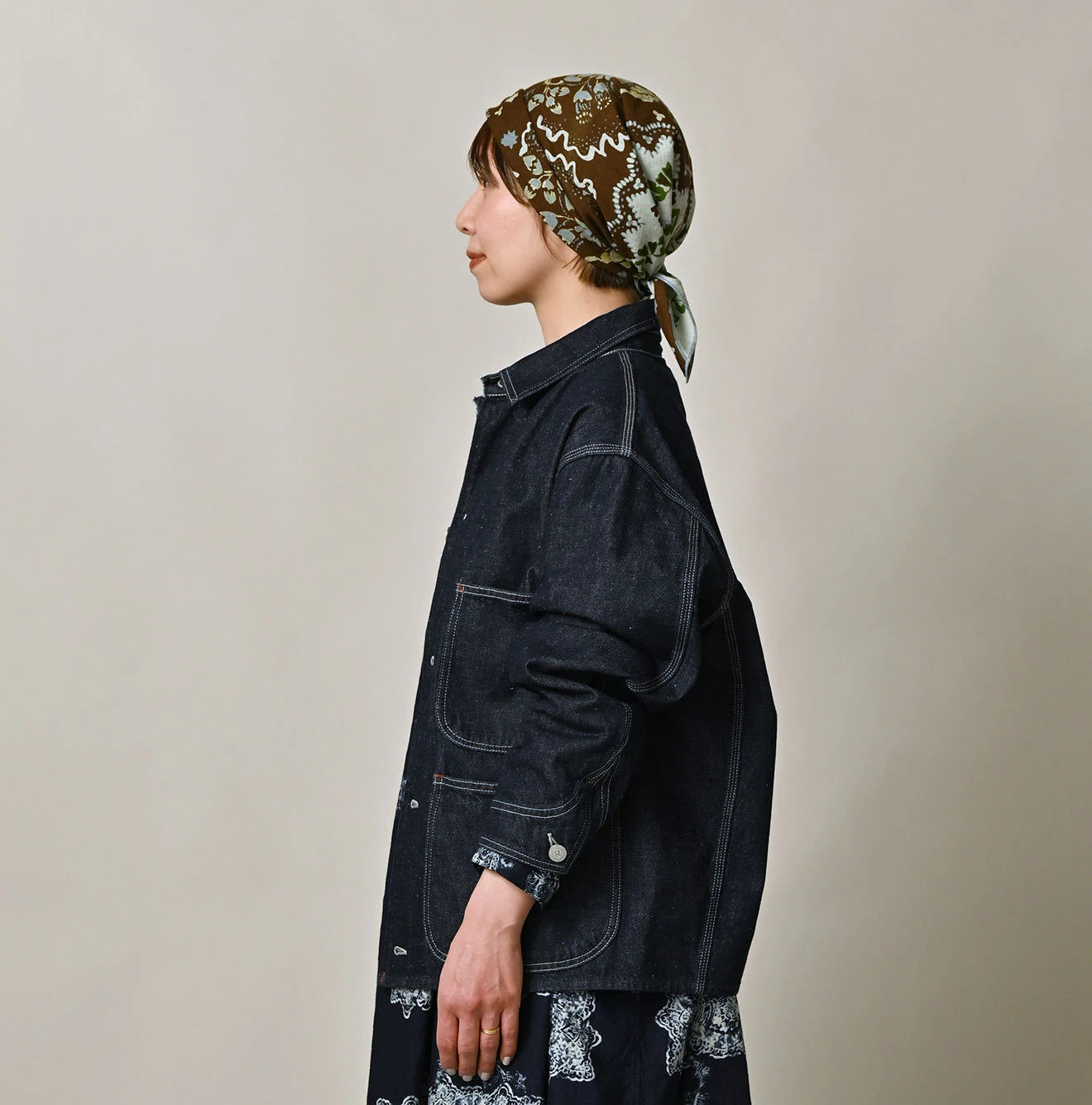 9.4oz Denim 908 Ocean Coverall Nou Female Model