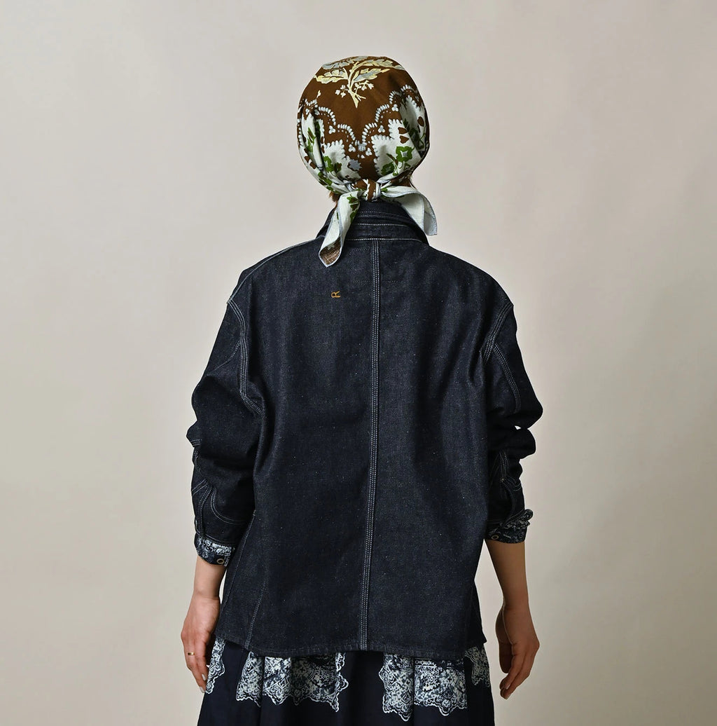 9.4oz Denim 908 Ocean Coverall Nou Female Model