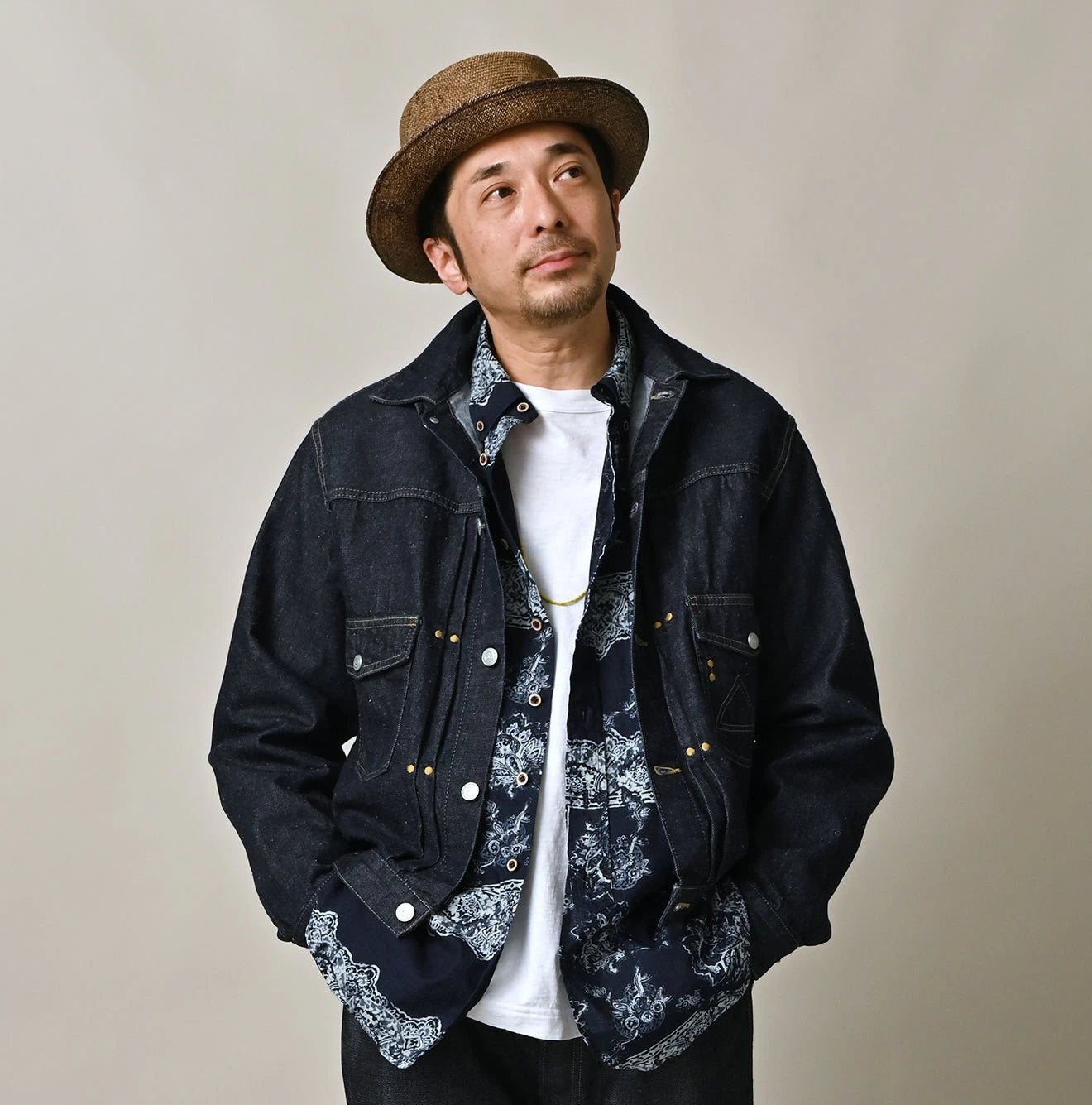 9.4oz Denim 908 G Jacket Nou Male Model