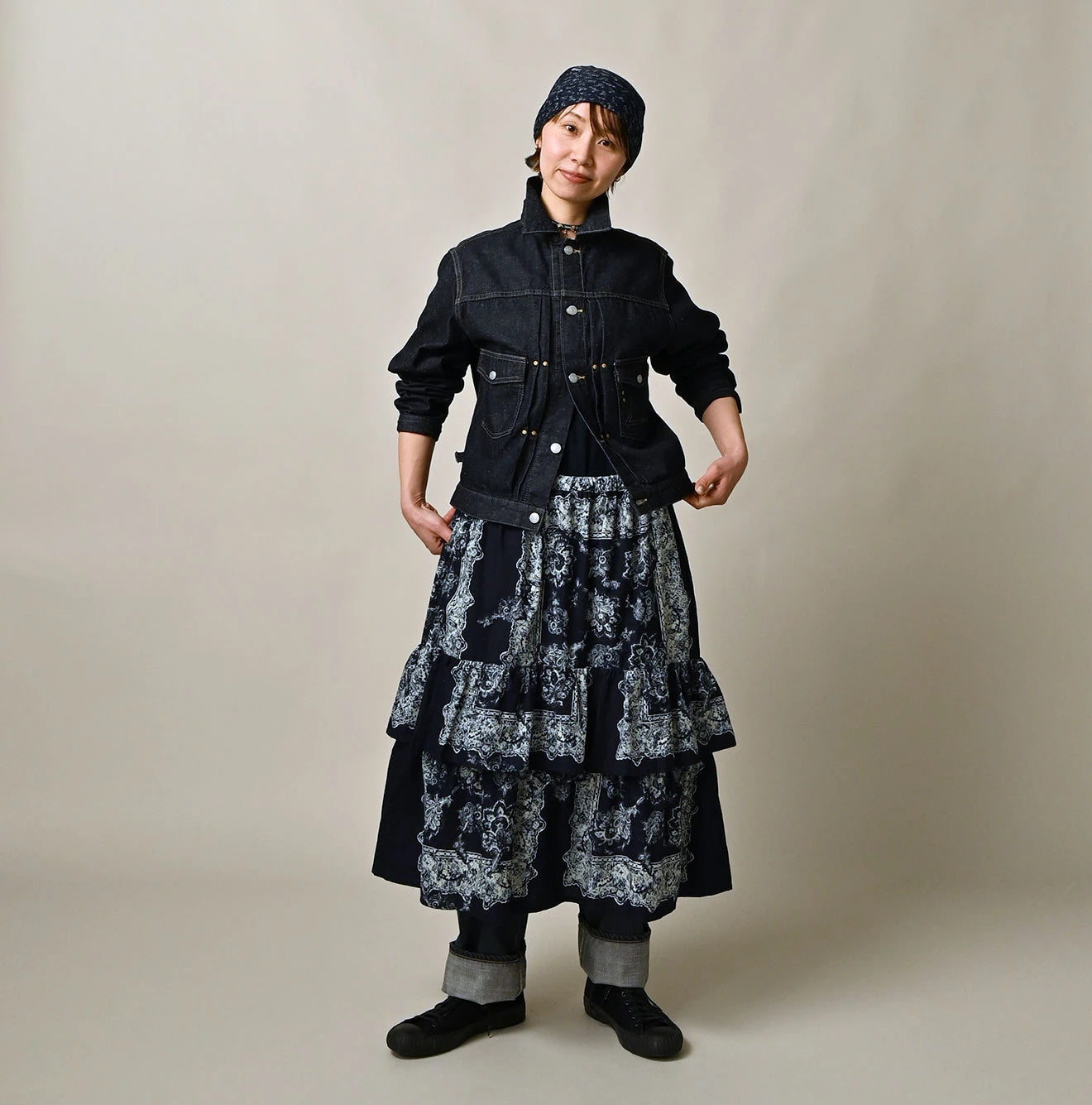 9.4oz Denim 908 G Jacket Nou Female Model